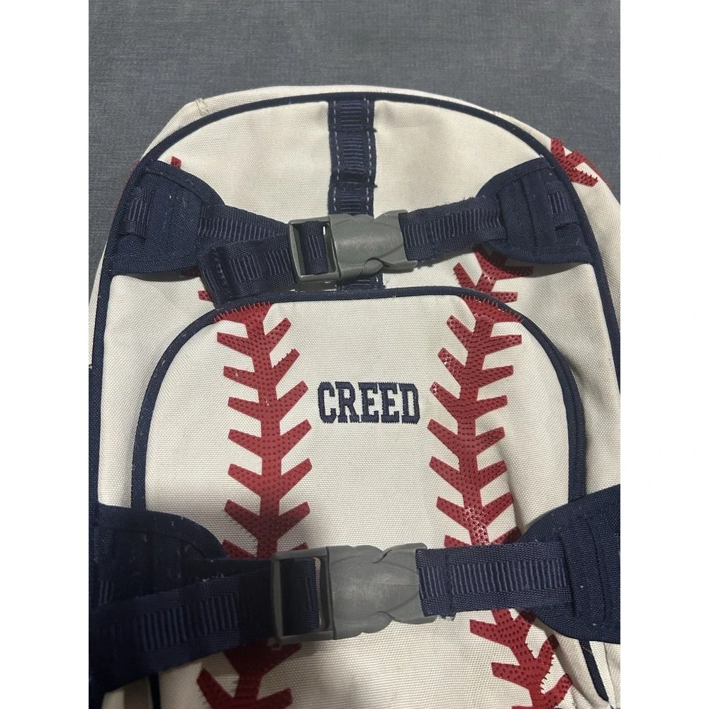 Pottery Barn Kids Baseball Backpack Embroidered 